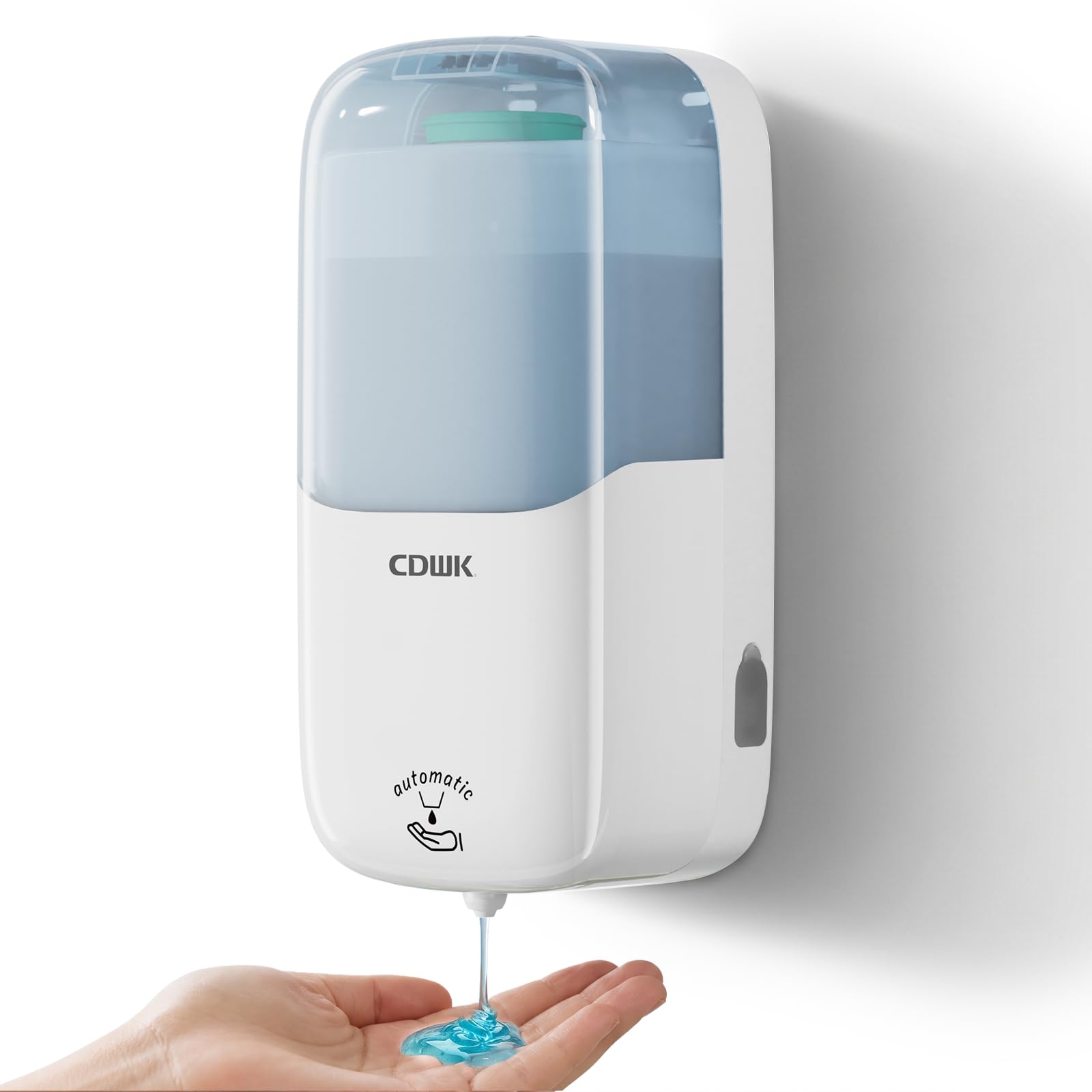 Dispensador automático de jabón, montaje en pared de 33.8 onzas, sin contacto, a prueba de fugas | Desinfectante líquido de manos de 1000 ml, impermeable, comercial, hogar, cocina, baño, hospital, hotel, restaurante, oficina