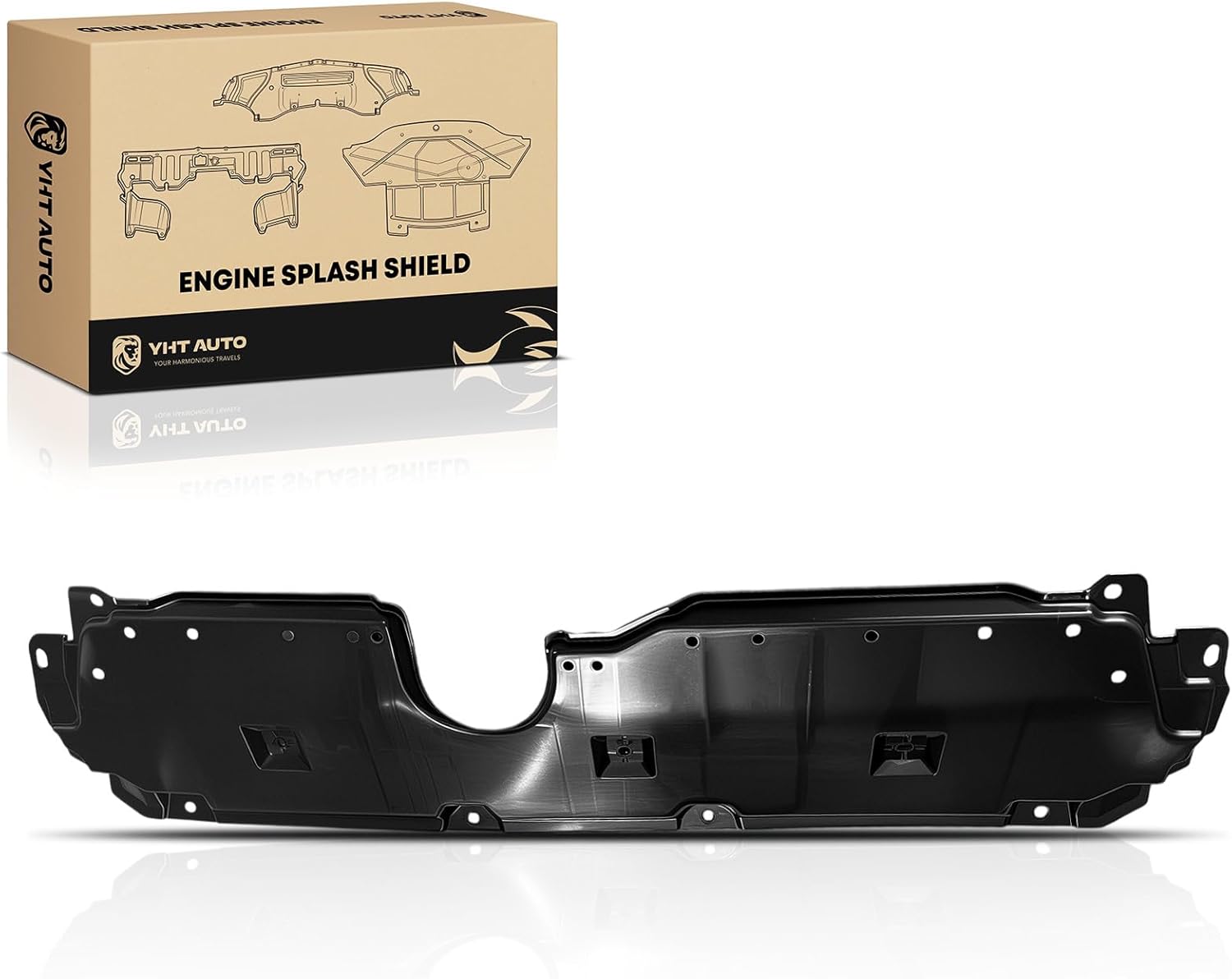 YHTAUTO Front Engine Splash Shield Compatible with Toyota RAV4 2016 2017 2018, Plastic Splash Guard Engine Case Guards Undercar Shield