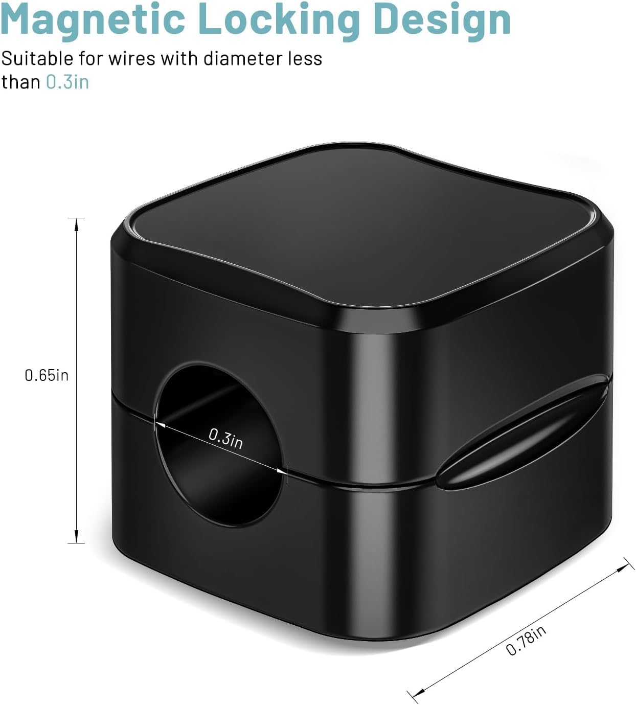 6 Supporti Per Cavi Magnetici Regolabili - Organizer Da Scrivania Per Cavi USB, HDMI, Audio E Ricarica