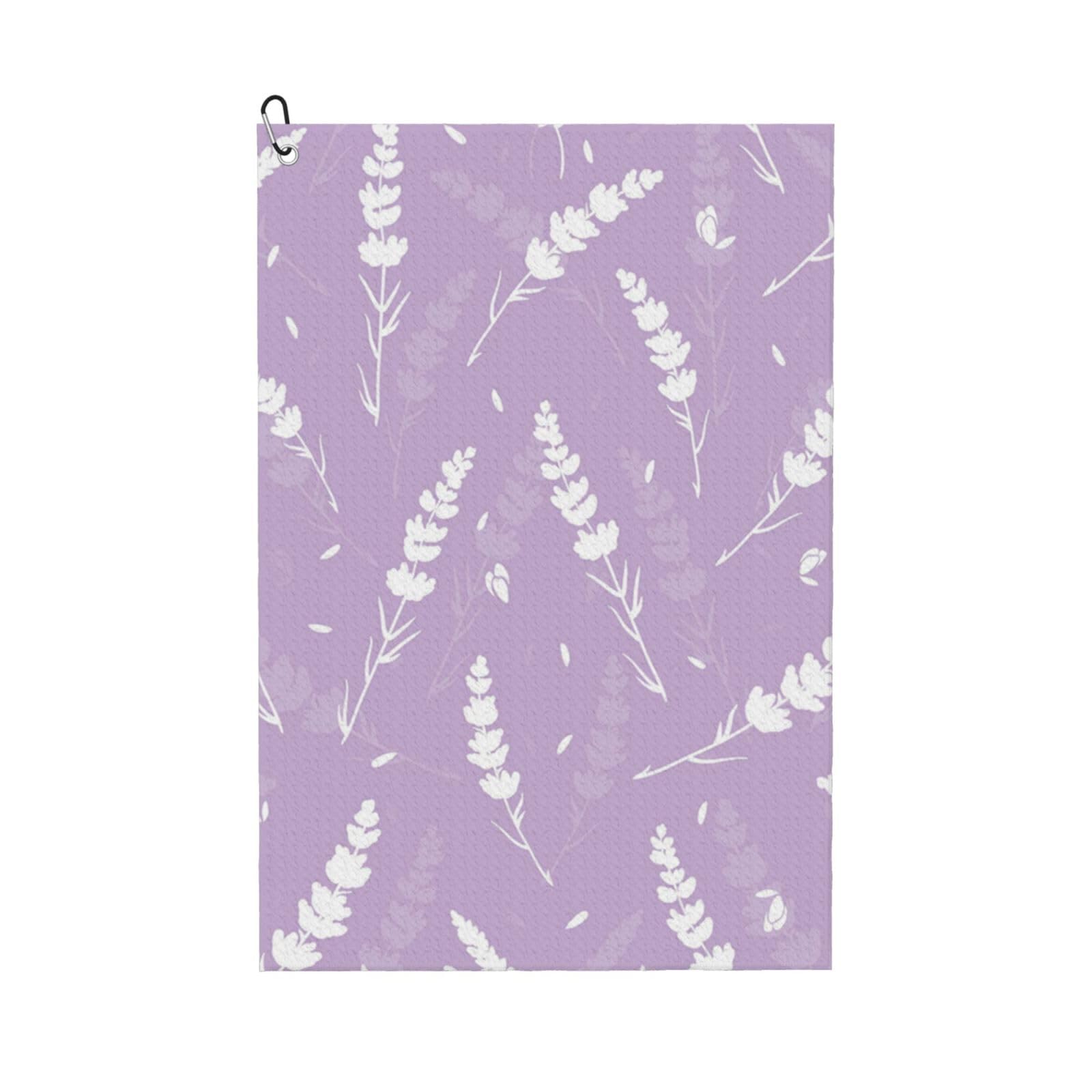 Hnnkloy Purple Lavender, 16x24 in Portable Waffle Golf Towels with Carabiner Clip for Golf Bag