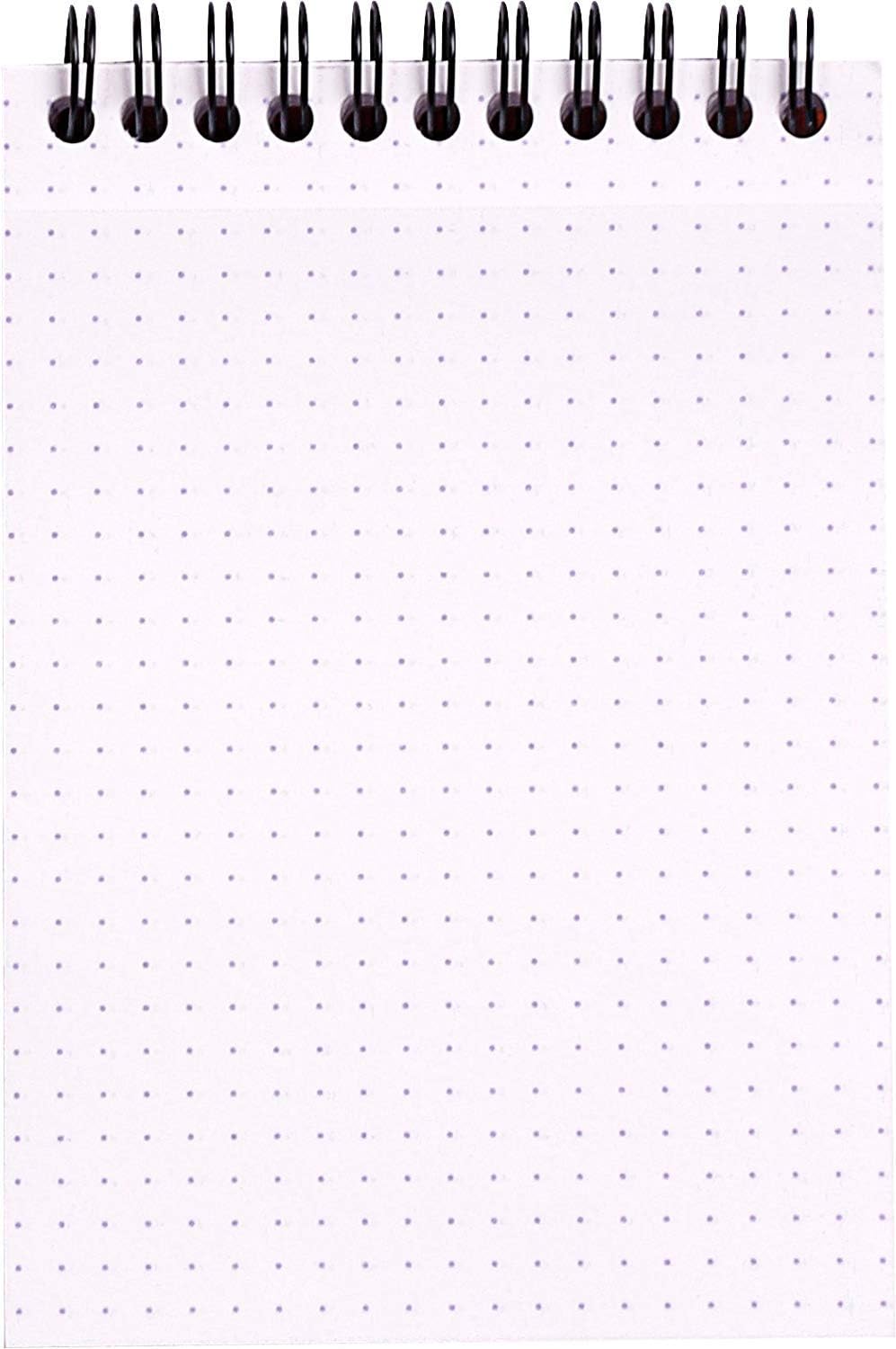 Rhodia Notepad 4"X6" dot grid, Micro Perforated, 80 Sheets Black, Pack of 3