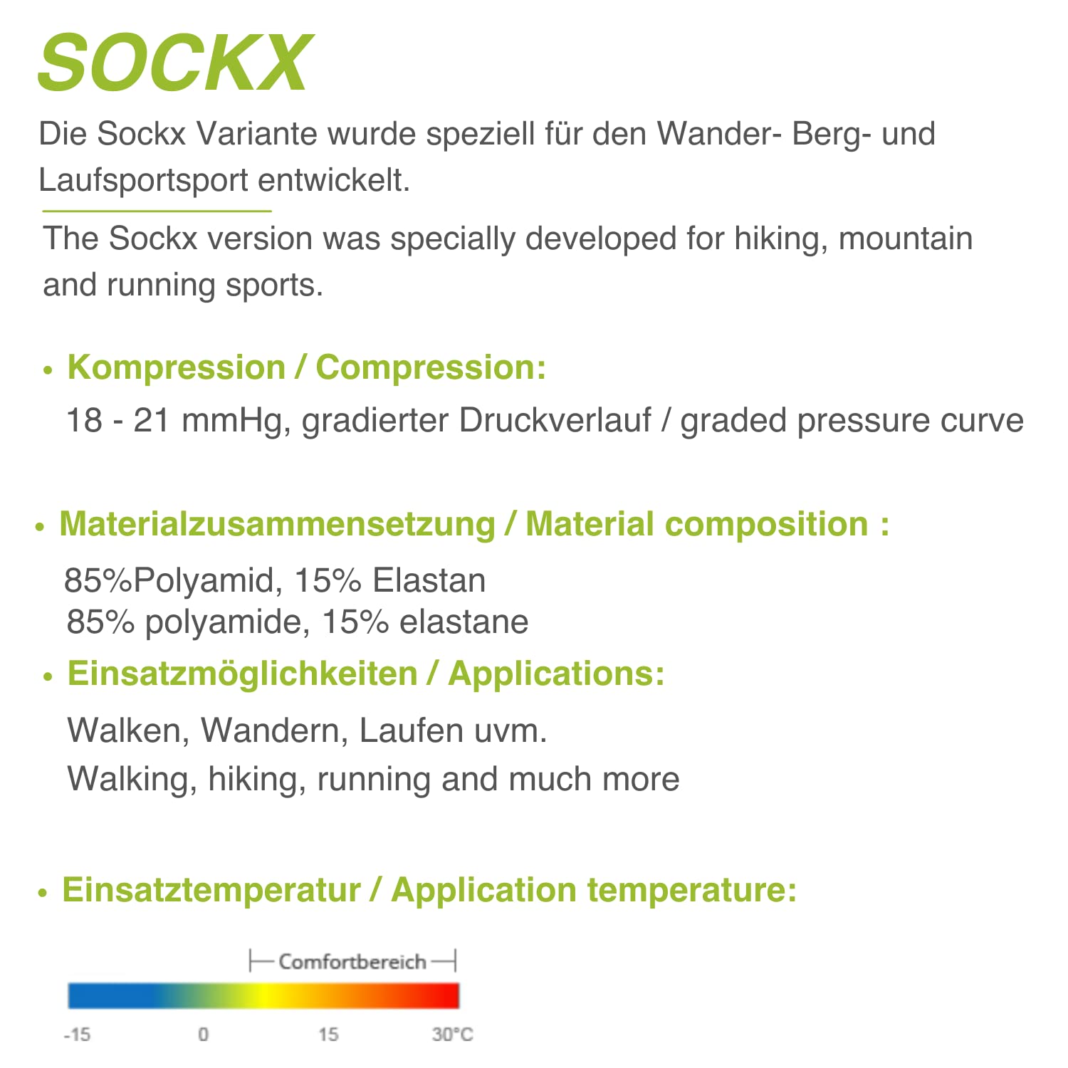 SPORT KOMPRESSIONS SOCKEN 'under pressure SOCKX' - Höchste Qualität, Made in Germany!