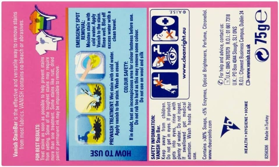 2 X Vanish stain remover bar 75g