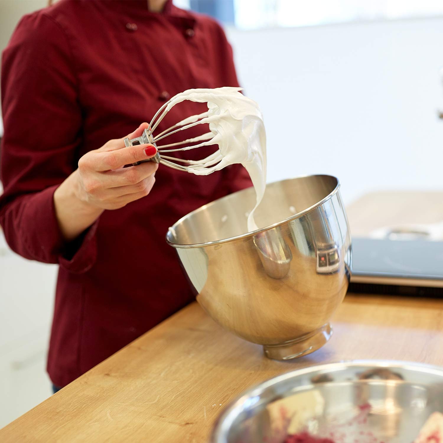 3 Pieces 5 Quart Mixer Replacement Including K5AB Flex Edge Beater K5AWW Wire Whip K5ADH Dough Hook Compatible with KitchenAid Mixer