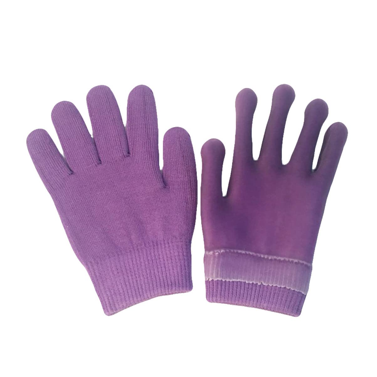 FRCOLOR 2 Pezzi Screpolato Re per Pelle E Guanti Idratanti Cura ' Guarire Cotone con Gel Ruvido Termoplastico Bellezza Piedi Calzini Spa Viola Secco