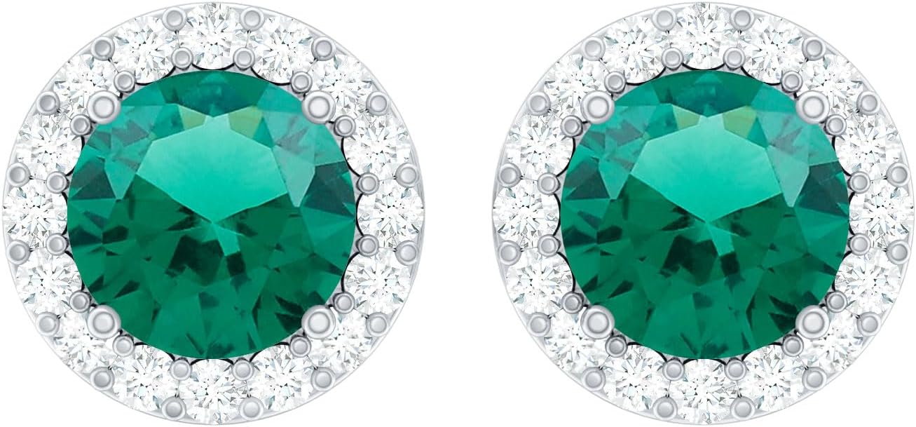 Certified 1.6 Carat Lab Grown Emerald Stud Earrings in Silver, Aaaa Quality - Gift For Special Occasions - Image 11
