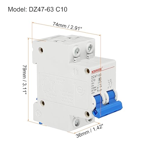Vista 36 de Disyuntor miniatura de baja tensión 2 polos 3A 230/400V para protección de sobrecarga del disyuntor doméstico