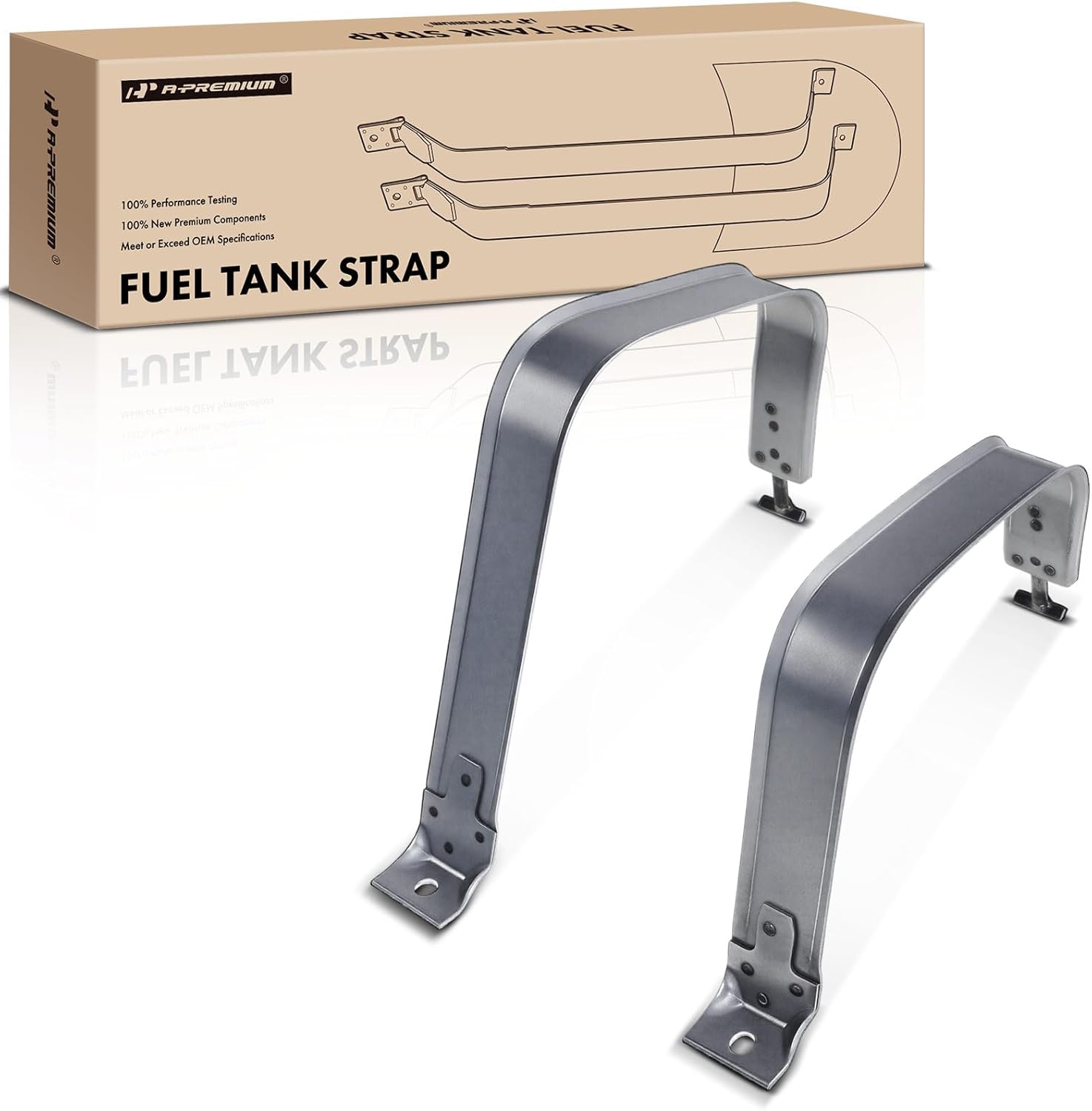 A-Premium Fuel Tank Straps Compatible with Ford Ranger 2004-2011 L4 2.3L V6 3.0L 4.0L Standard Cab Pickup 2-PC Set