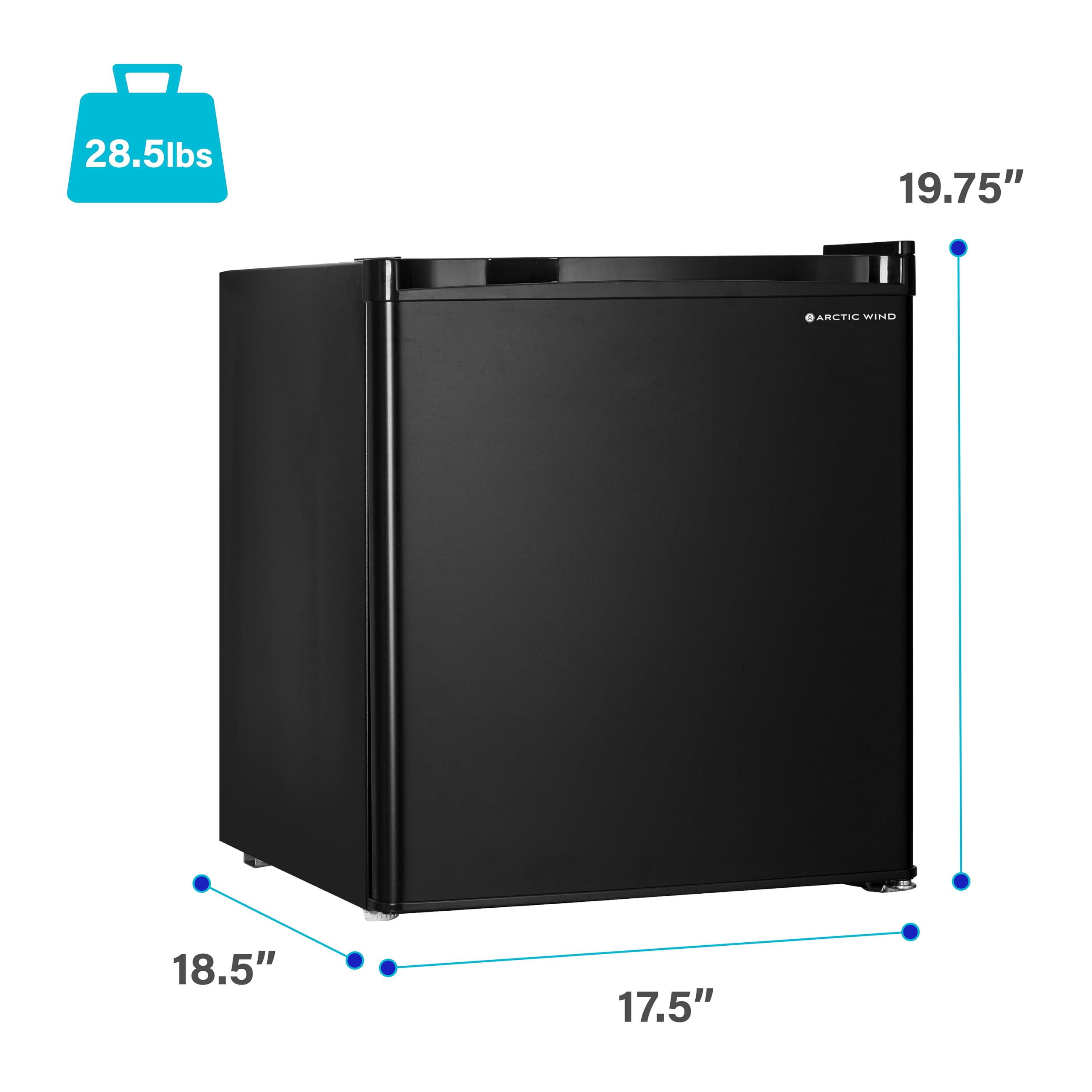 Arctic Wind Energy Star 4.4-Cu. Ft. Compact Refrigerator With Freezer Compartment, Drink And Snack Mini Fridge For Bedroom, Dorm Room, Office In Silver on Fridge.com - View 4