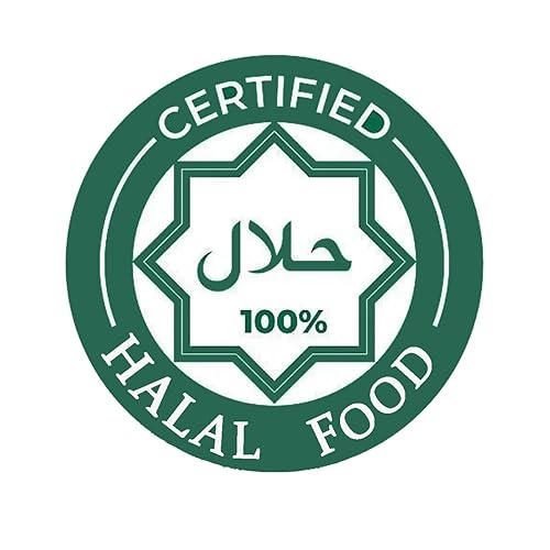Hodmopli Halal Food Labels (Pack-500) - Green, Waterproof, Removable, Circle