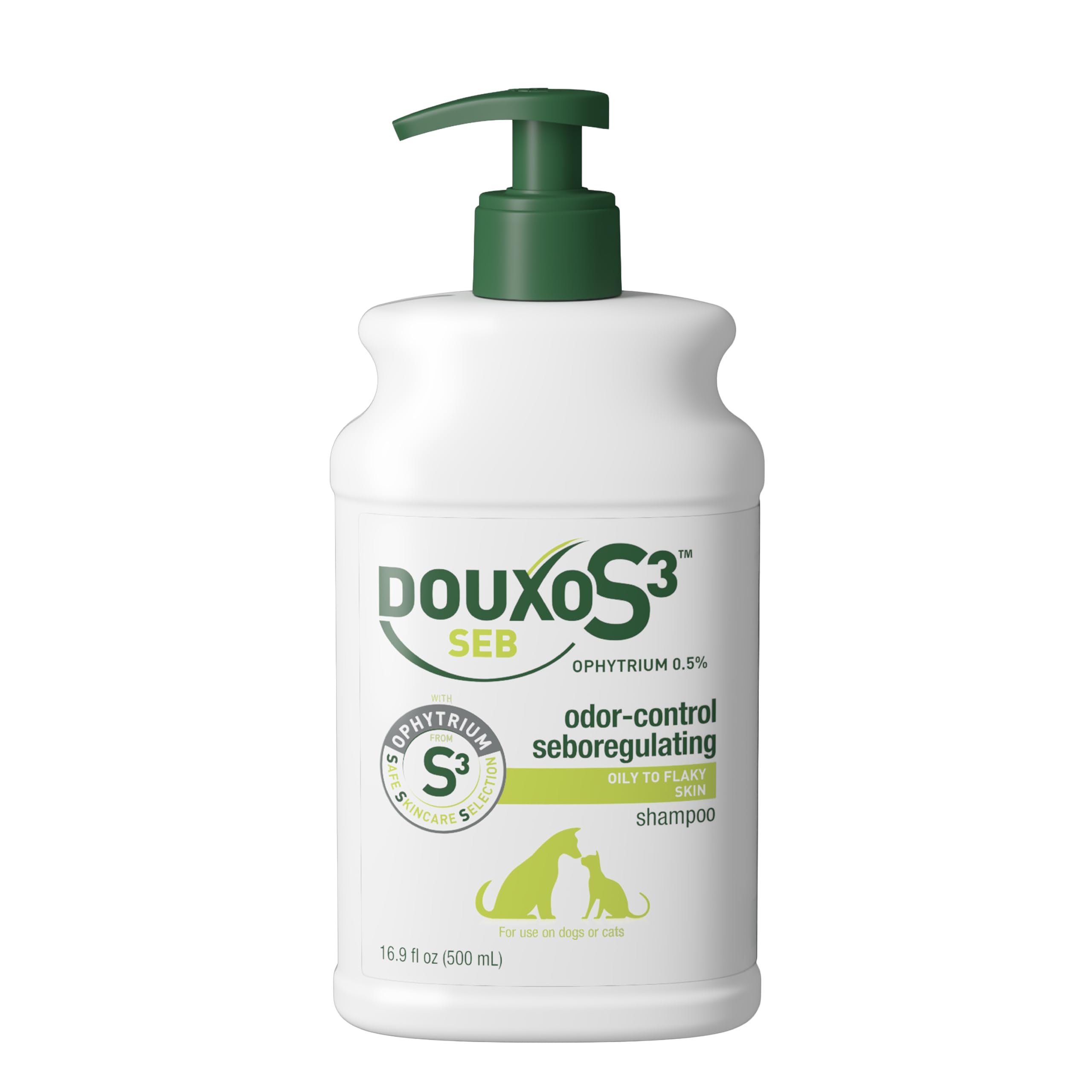 DOUXOS3 SEB Shampoo 16.9 oz (500 mL) - Relief for Seborrhea in Dogs and Cats (Helps with Oily to Flaky Skin)