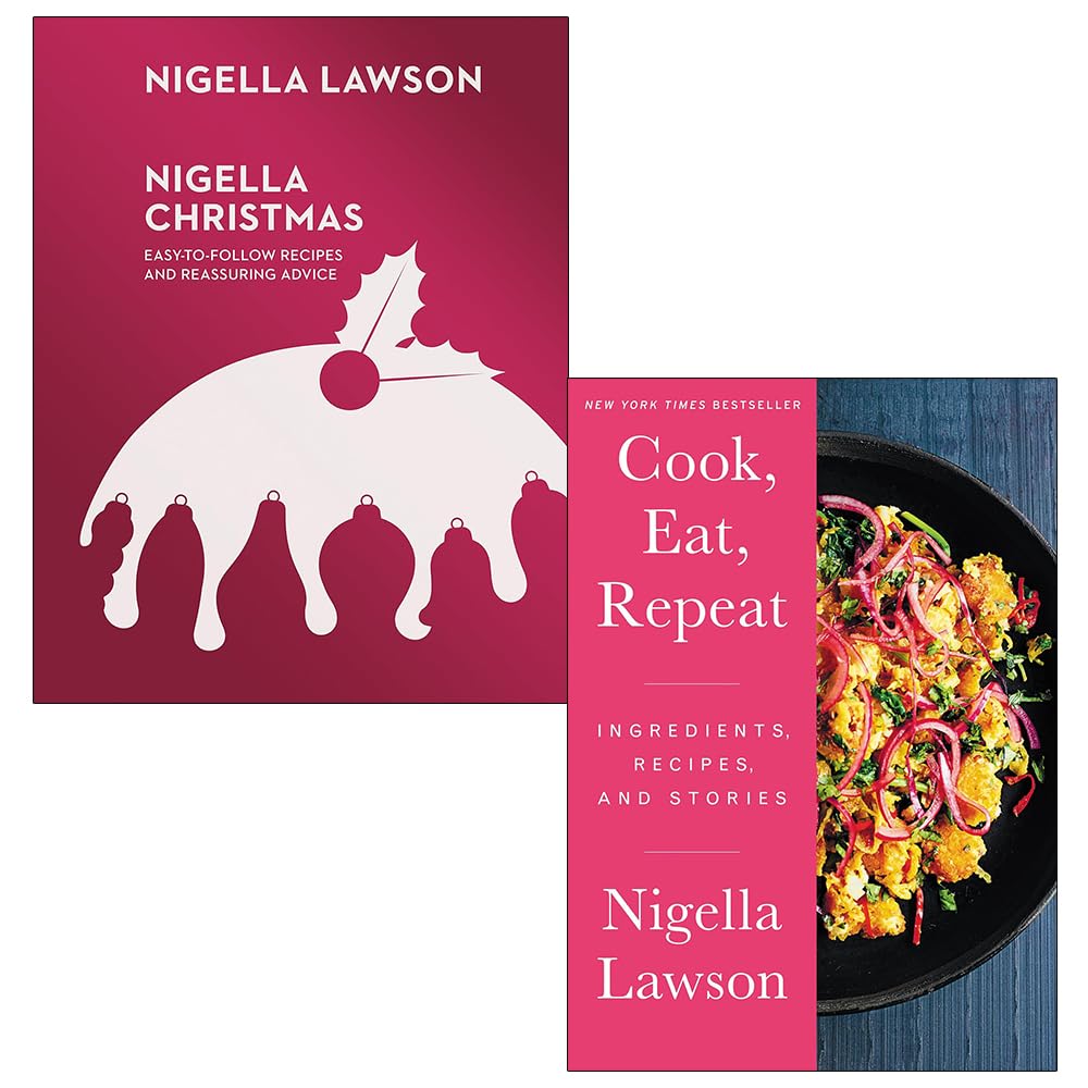 Nigella Christmas & Cook Eat Repeat By Nigella Lawson 2 Books Collection Set