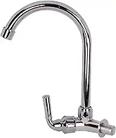 Torneira para Cozinha de Parede Giratória em Inox de Luxo