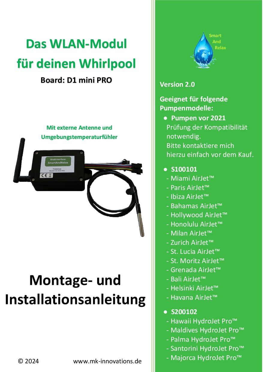 SmartAndRelax WLAN Modul Für Lay Z Spa Whirlpools - Deutsche Software