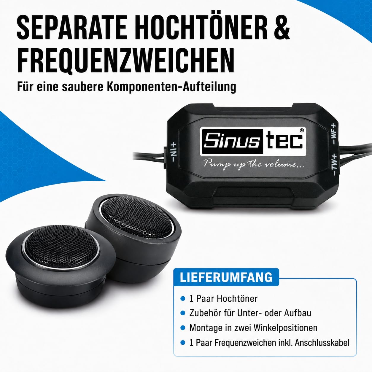 2-Wege Lautsprecher System ST-165 16cm, Schwarz