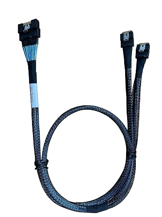 DiLinker SlimSAS x8 إلى 2*SlimSAS x4،SFF-8654 74P إلى 2*SFF-8654 38P 80CM CableBroadcom MPN 05-60004-00