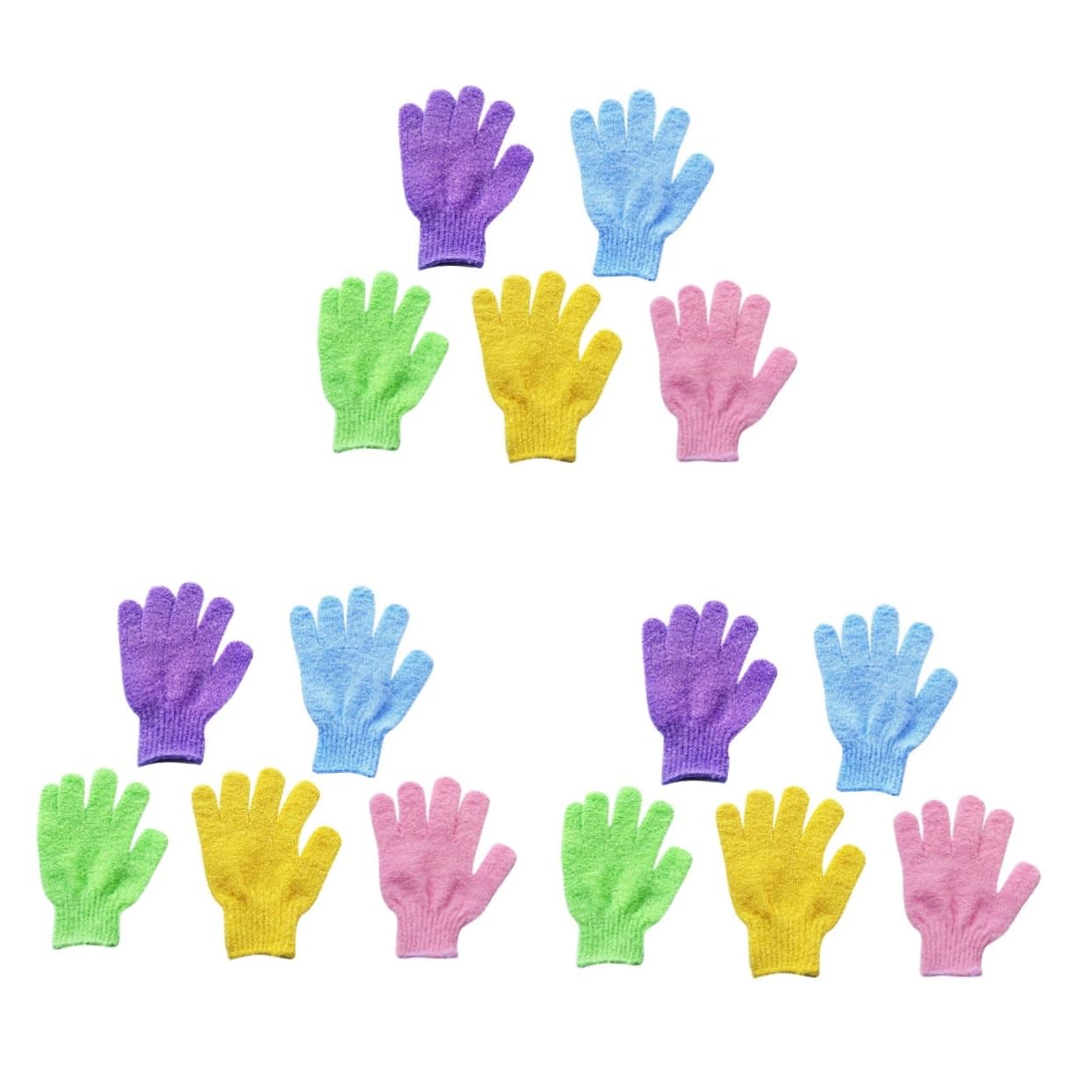 Beavorty 15pares Guantes Exfoliantes De Baño De Dedos Para y Sauna Guantes De Cuerpo Unisex Para Exfoliación Profunda y Masaje De Mezcla De