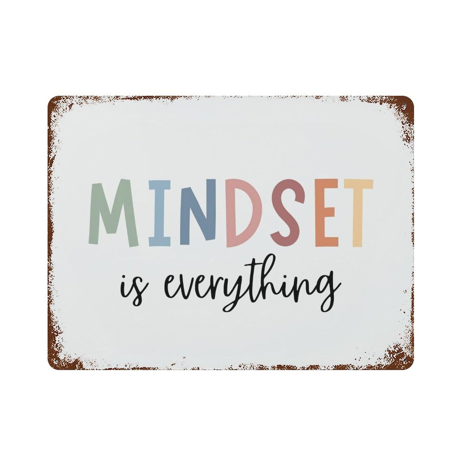 xiaoxiaoshen Mindset Is Everything Wall Decor Art Metal Tin Poster Modern Home Decor Art Home Bar Shop Decorations Vintage Sign 30x40cm