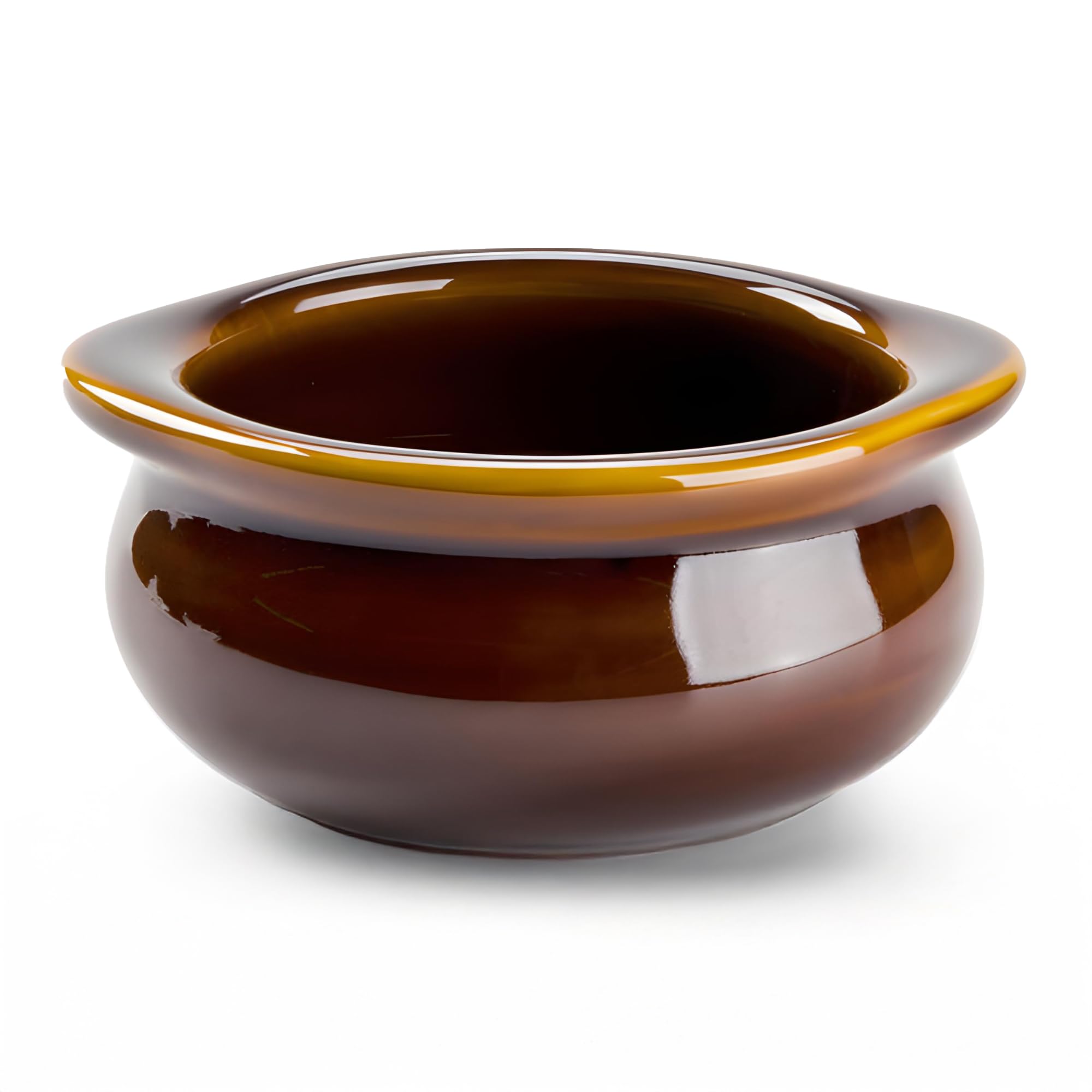 Tuxton China BAS-1003 Onion Soup Crock, 10 oz., 4-5/8" x 4-1/4" x 2-1/4"H, Microwave and Dishwasher Safe, Oven Proof, Fully Vitrified, Ceramic,