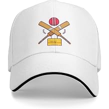 Cricket Logo Baseball Cap Sandwich Brim Hats for Men Women Adjustable Caps