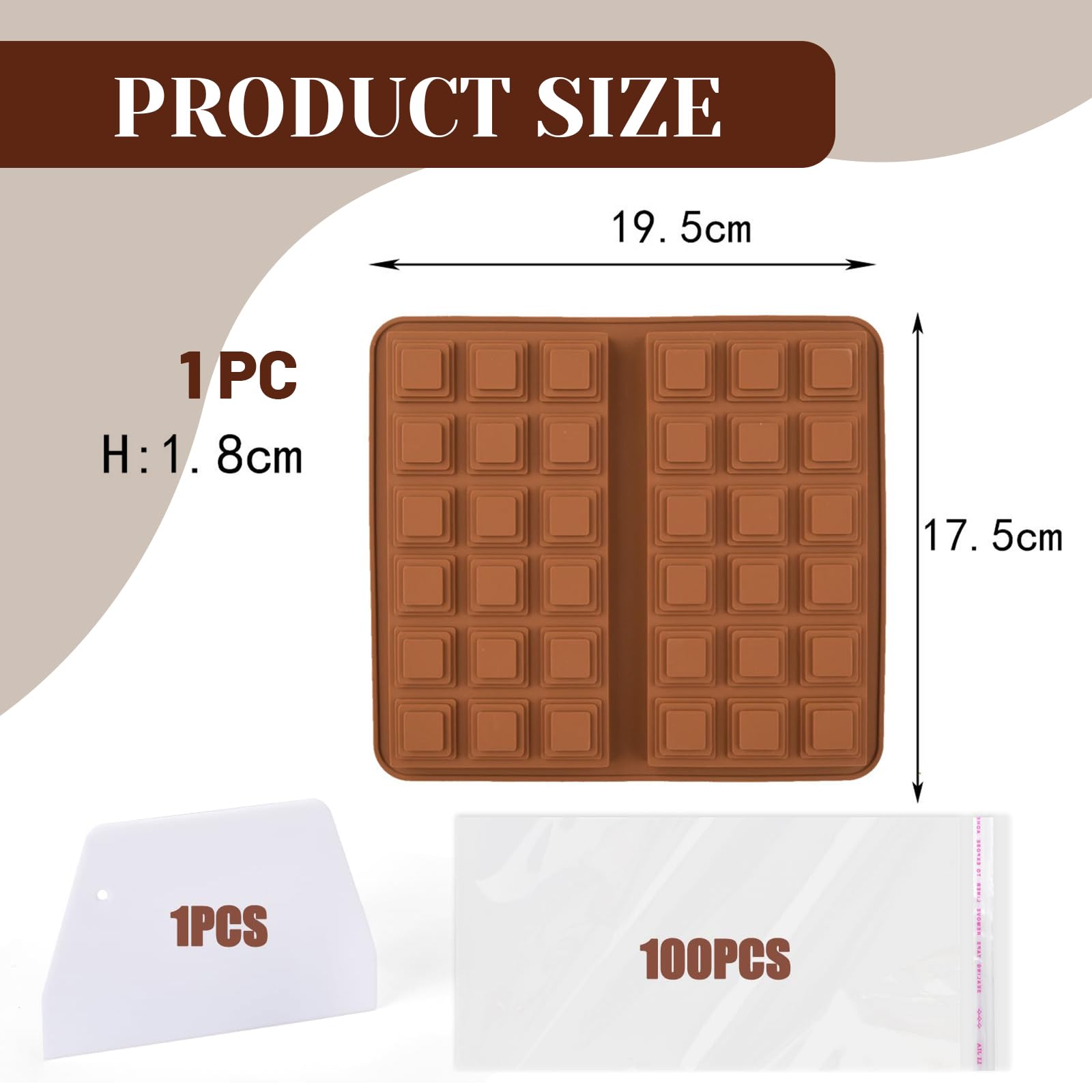 Zeynomax - Siliconen chocoladevorm set met schrapers - 2 stuks - perfect voor het
