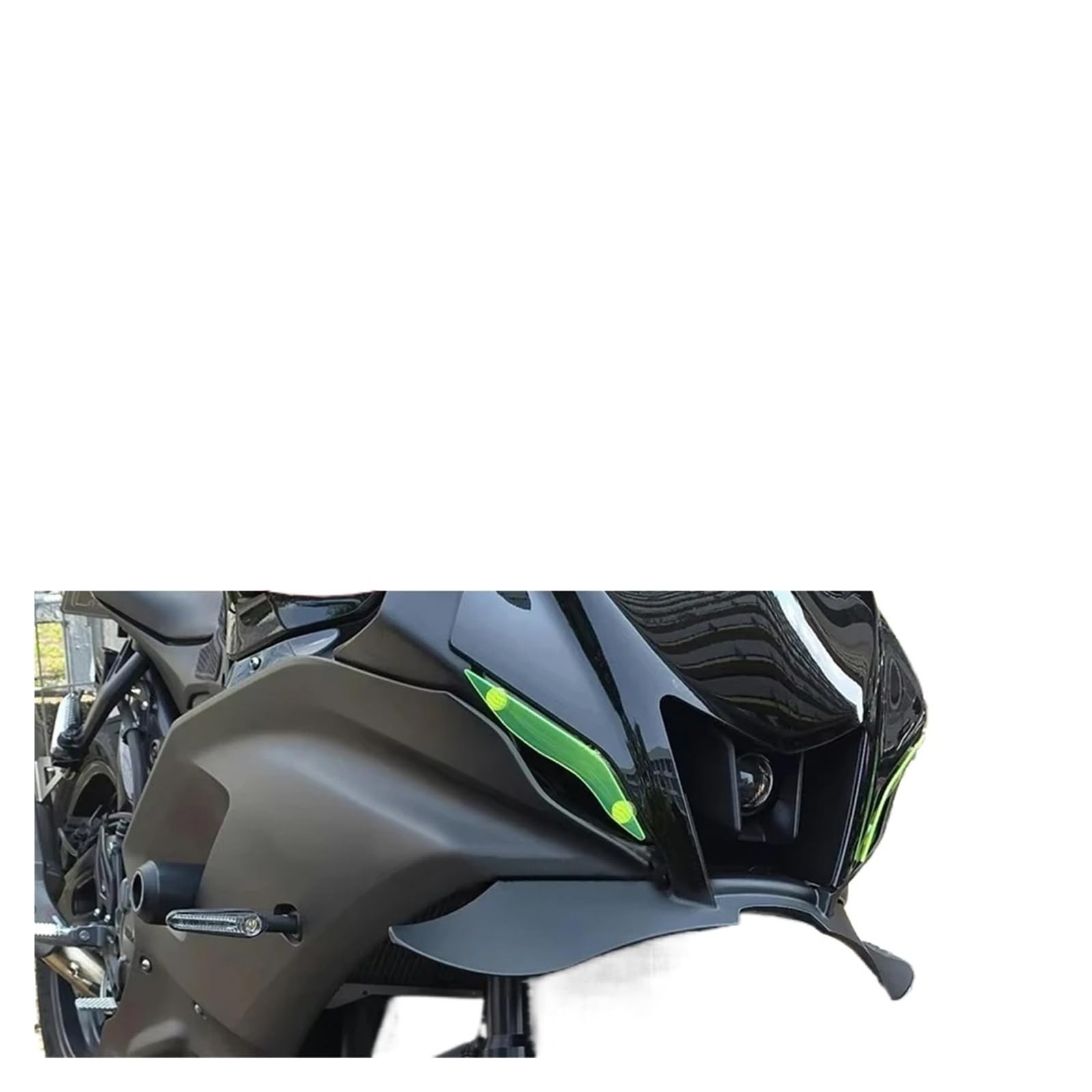 Compatibile con Yamaha YZF-R7 2022-2025 2024 Spoiler Downforce Moto Winglet Aerodinamico Vento Ali laterali Spoiler Carenatura(Carbon fiber pattern)