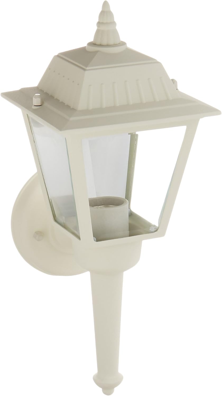 Trans Globe Imports 4005 WH Traditional One Light Wall Lantern from Estate Collection in White Finish,