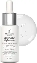Sérum Rejuvenescedor Facial Glycare Night - 30ml - Ação Noturna com Retinol e Ácido Hialurônico - Auxilia na Firmeza da Pele - Textura Leve e Absorção Rápida - Mantecorp