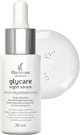 Sérum Rejuvenescedor Facial Glycare Night - 30ml - Ação Noturna com Retinol e Ácido Hialurônico - Auxilia na Firmeza da Pele - Textura Leve e Absorção Rápida - Mantecorp