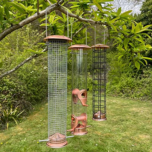 Large Selections Copper Style Hanging Bird Feeders Seed, Peanut and Fat ball (Pack of 3) - Image 3
