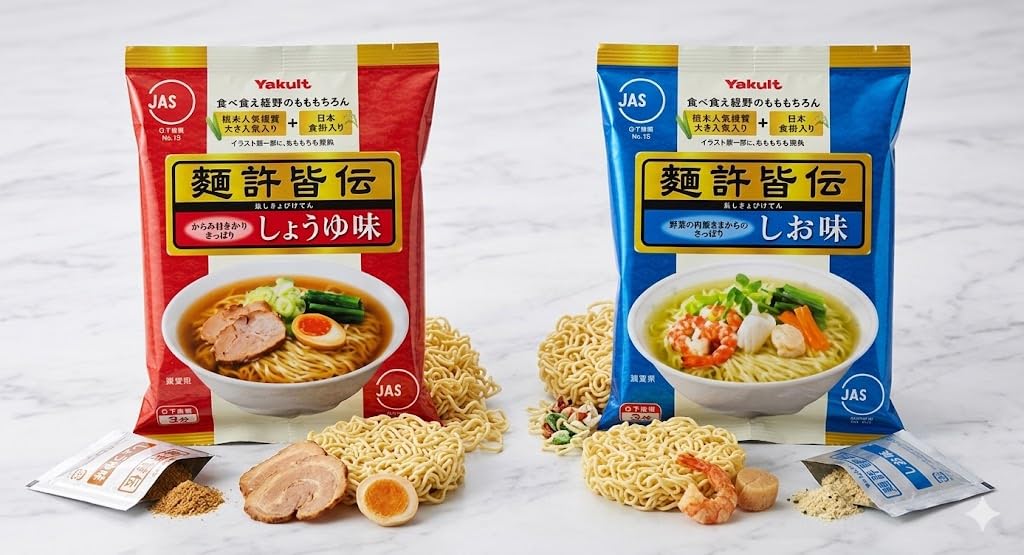 Amazon.co.jp: 麺許皆伝 ヤクルトラーメン (しょうゆ) 5食/ ヤクルト