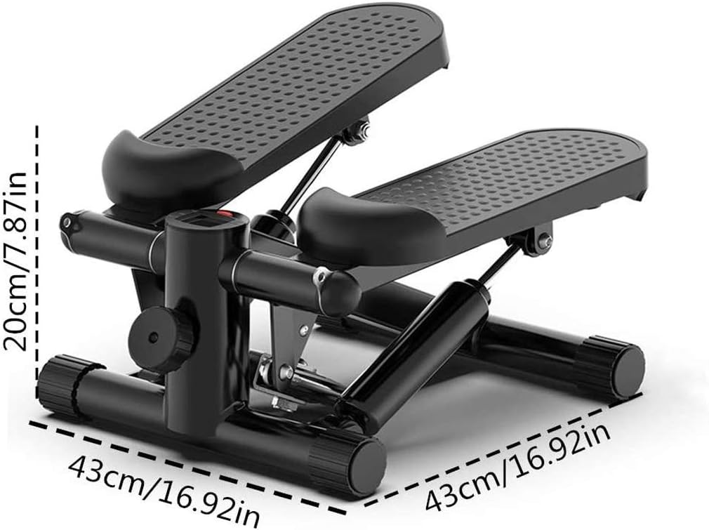 Household Hydraulic Mute Stepper Aerobic Twister with Adjustable Resistance Bands Function Pedal Indoor Cardio Training Fitness Exercise Machine