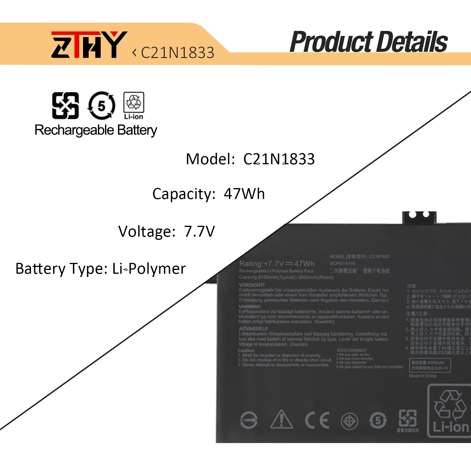 Amazon.com: C21N1833 Battery Replacement for ASUS ZenBook 14 UM431