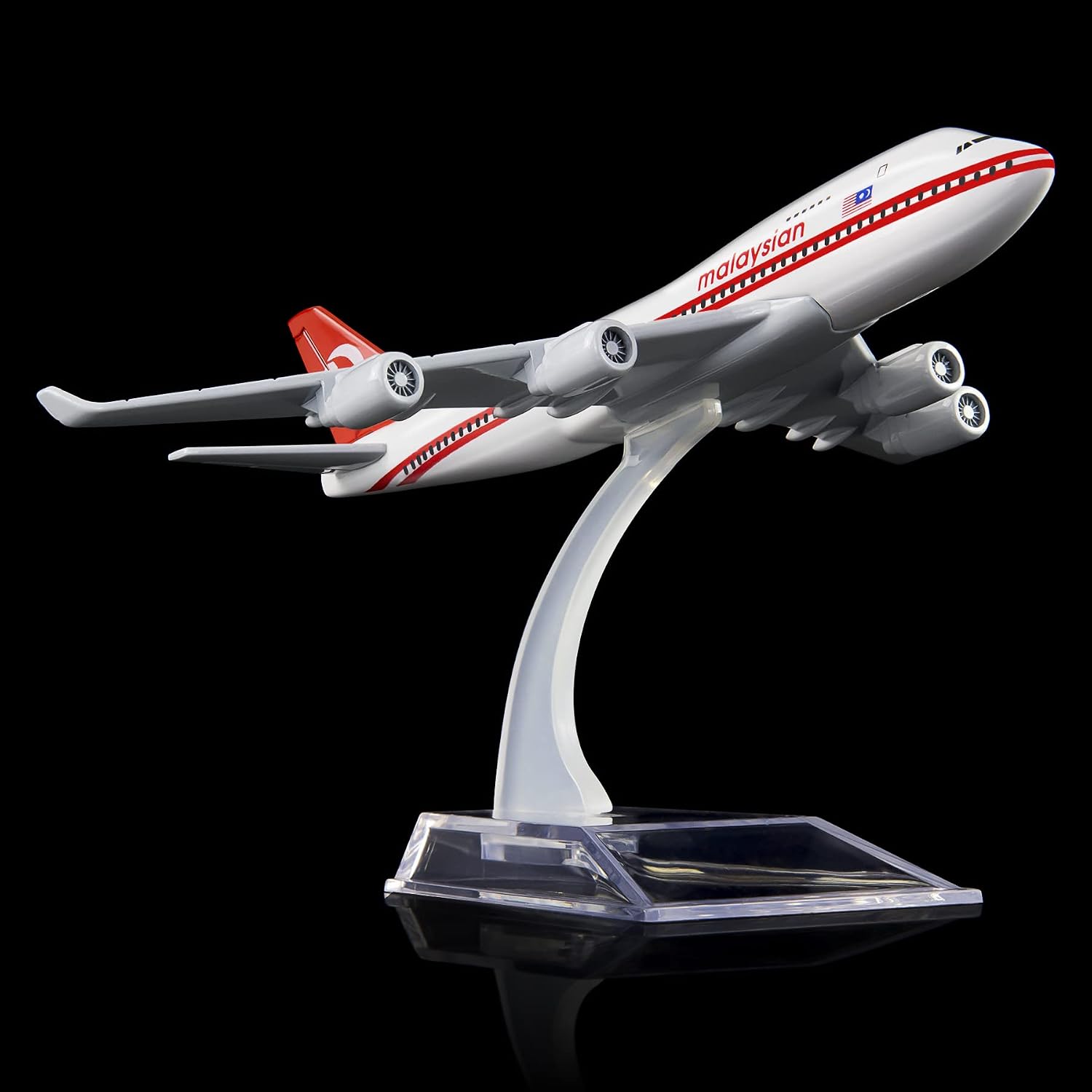 24-Hours The Malaysia 747 Model Plane Alloy Metal Model Aircraft Birthday Gift Plane Models Chiristmas Gift 1:400