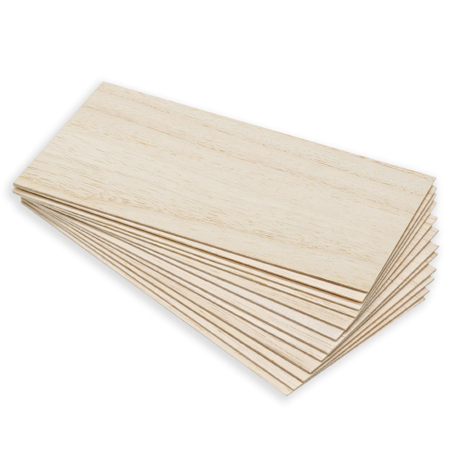 12 fogli di legno di Paulownia per fai da te: 200 x 100 x 1 mm, fogli di compensato sottile, non finiti per decorazione domestica, modelli in legno, pittura e incisione
