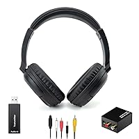 Cuffie TV Senza Fili con Trasmettitore USB per Anziani, Bluetooth Cuffie Over