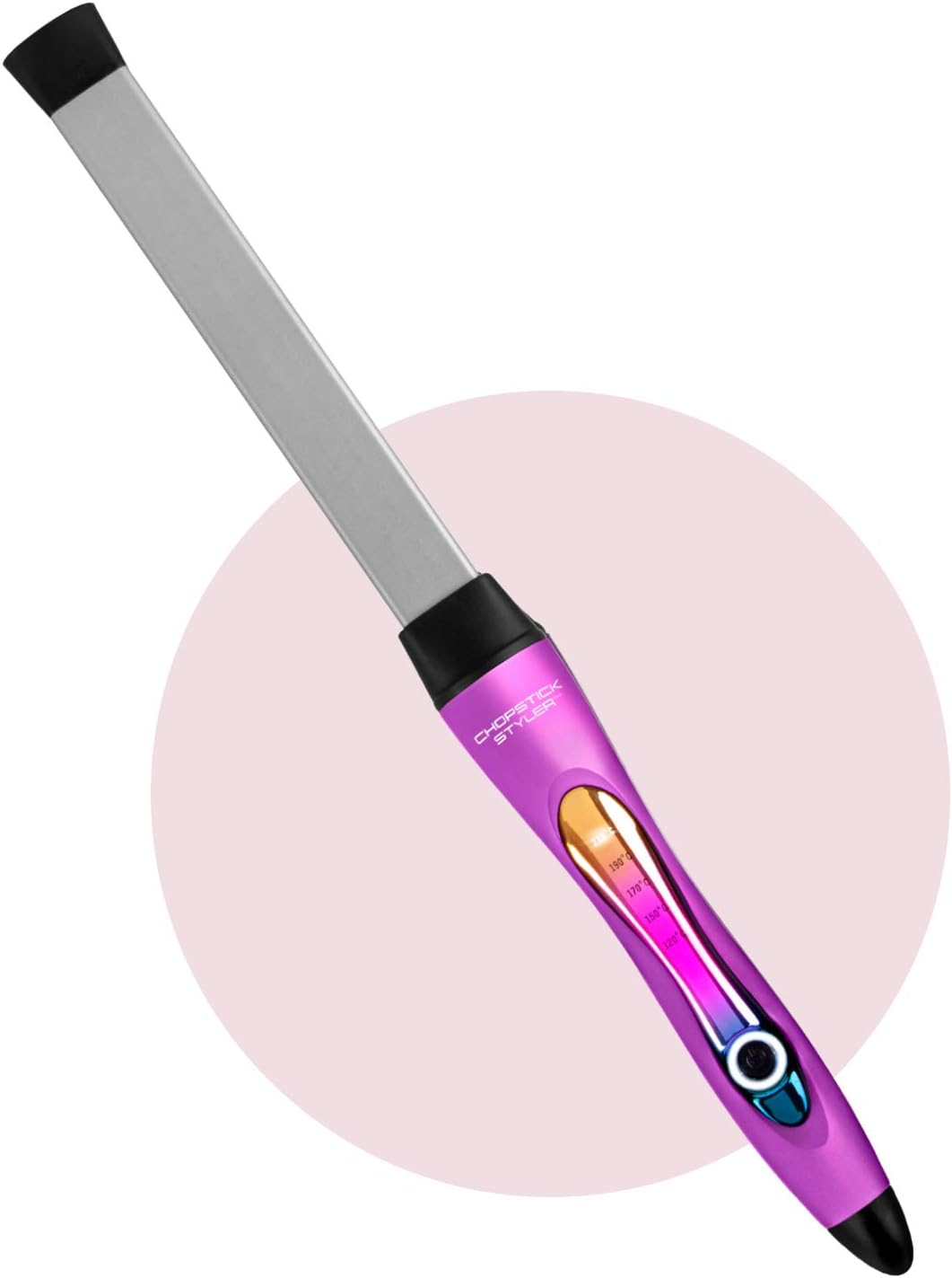 CHOPSTICK STYLER Master Curling Wand Iron, Rectangular 1 inch Ceramic Barrel for Voluminous Wild Beachy or Zig Zag Waves, Professional Curler with Temperature Control for Long & Shorter Hair