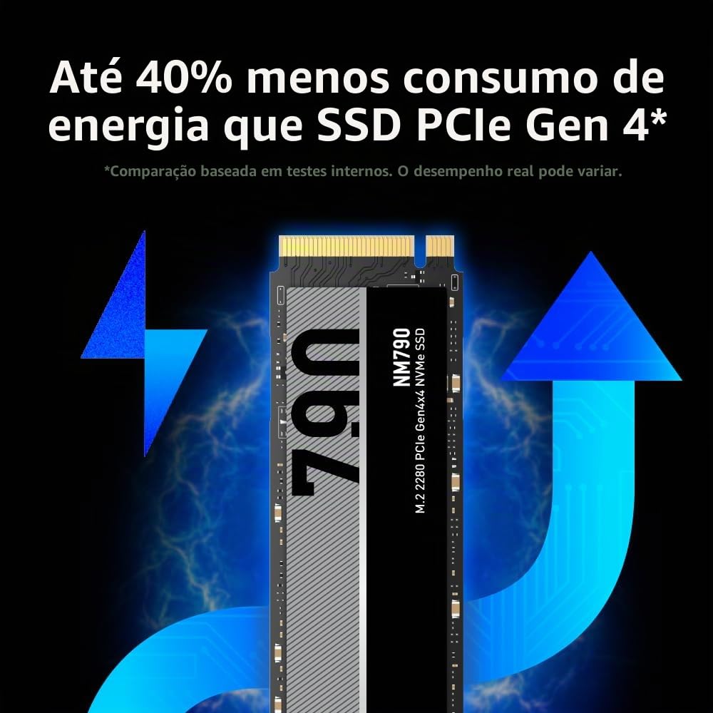 Lexar SSD NM790 de 2 TB PCIe Gen4 NVMe M.2 2280 Unidade interna de