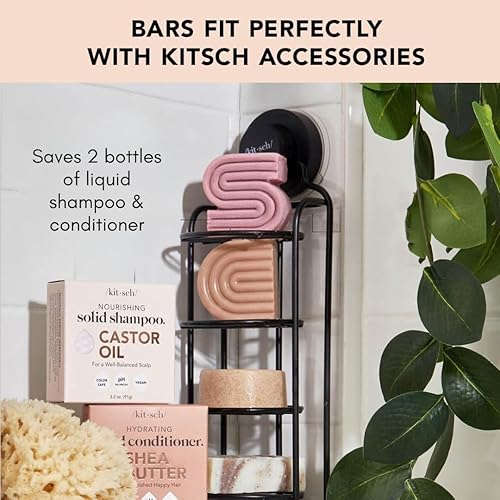 Miniatura 6 de Kitsch Fortalecimiento de la reparación de bonos Tratamiento sólido y barra de champú de aceite de ricino con descuento