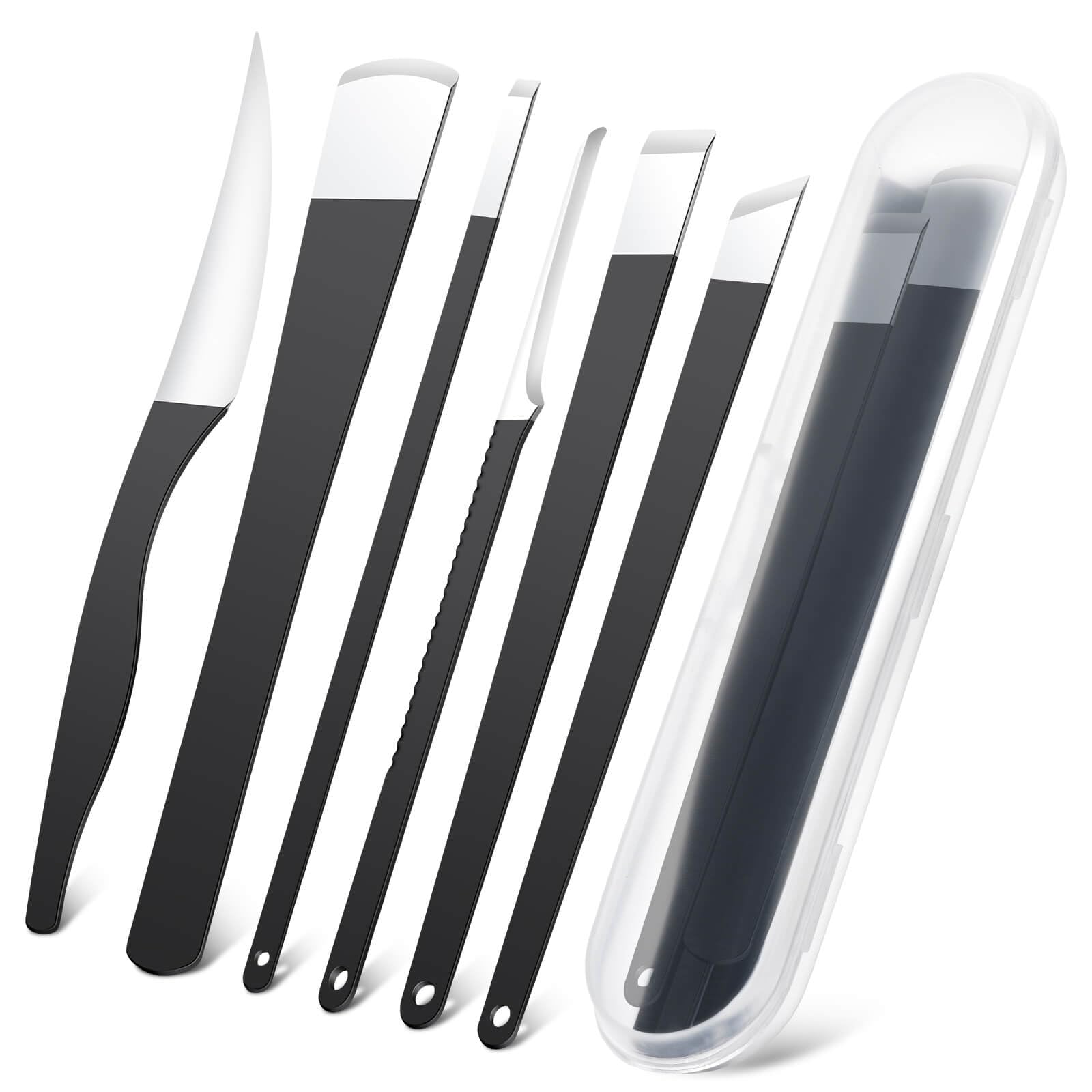 6Pcs Pedicure Knife Set, Professional Foot Knife with A Storage Box, Ingrown Toenail Removal Kit, Foot Care Tools Hard Dry Skin Remover for Hand Feet
