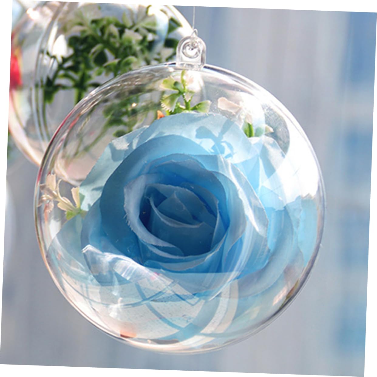 TOPBATHY 18piezas Bolas de Navidad Transparentes Bolas Rellenables Vacías para Decorar el Árbol de Navidad Accesorios Navideños DIY