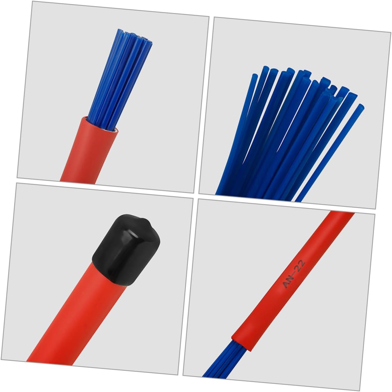 1pair Telescopic Drum Brush Jazz Drums Comfortable Grip Retractable Design Percussion Accessory for Drummers