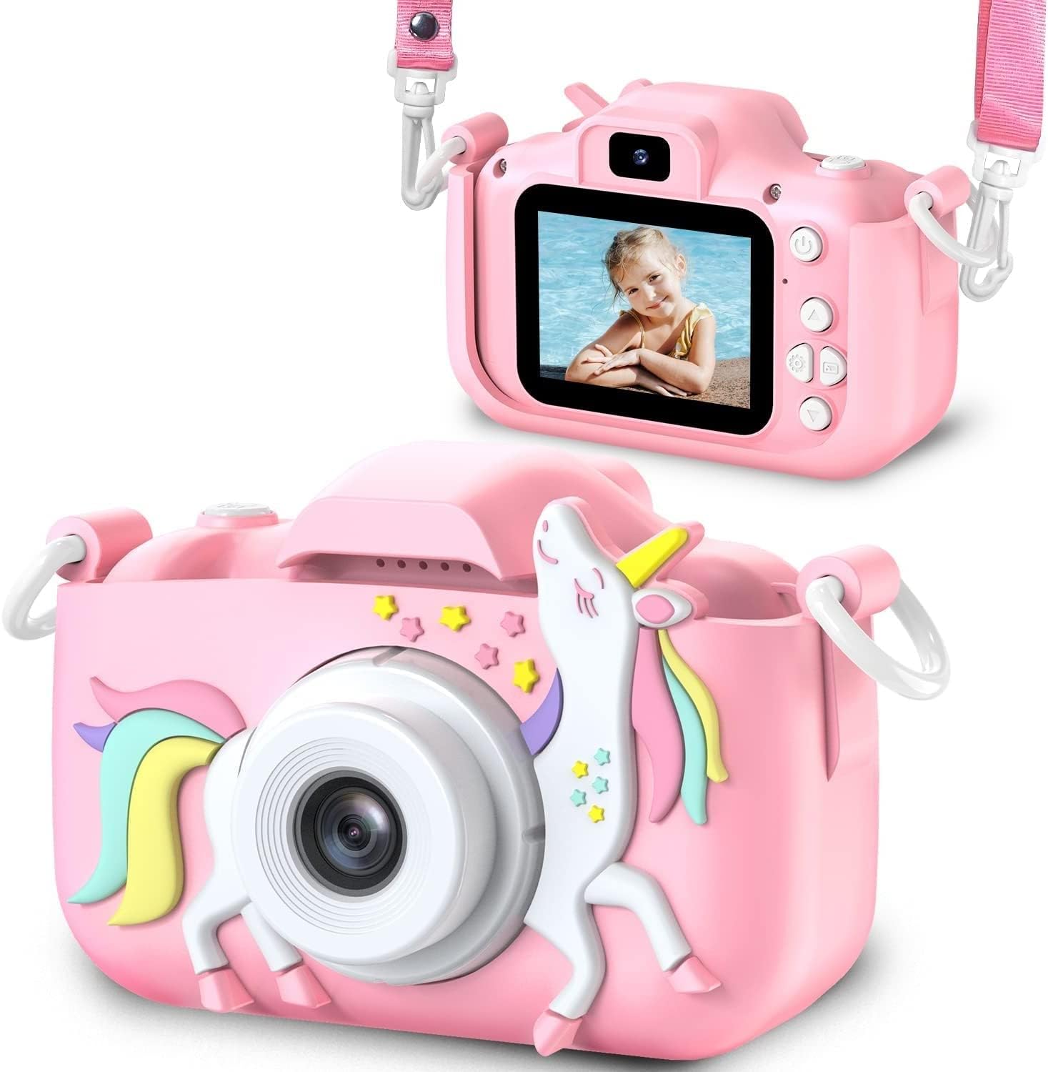 Prisma Collections Kids Camera for Boys Girls, 20MP 1080P Digital Video Camera for Kids, Christmas Birthday Gift for Boys Age 4+ to 15, Toy Camera for 4+ 5 6 7 8 9 10 Year Old (Rainbow Pink Unicorn) (B0CX5FJYJW) Amazon Price History, Amazon Price Tracker