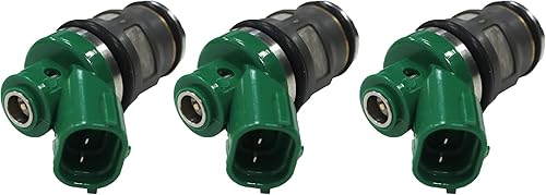 Miniatura 4 de Motor de barco 1571087J00 15710-87J00 Inyector de combustible para Suzuki DF40 DF50 1999-2010 Motor fuera de borda 40HP 50HP, 3 piezas