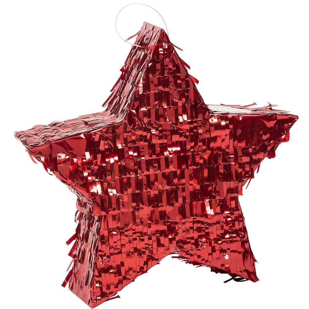 Fun Express Pinata RED Star - Party Decor - 1 Piece