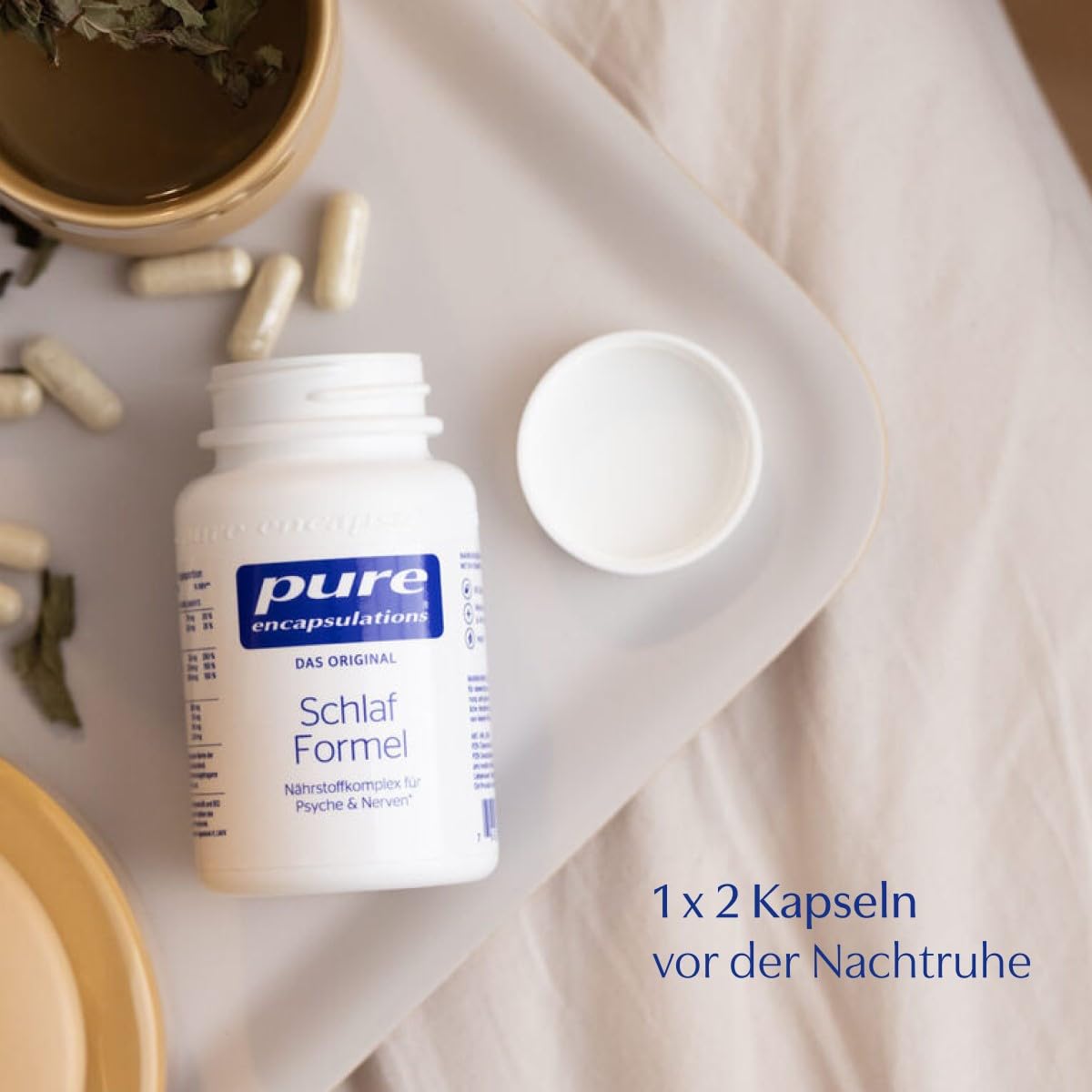 Pure Encapsulations - Schlaf Formel - Nährstoffkomplex mit Melissen-Extrakt, B-Vitaminen, Magnesium, Zink und Aminosäuren - 60 Kapseln