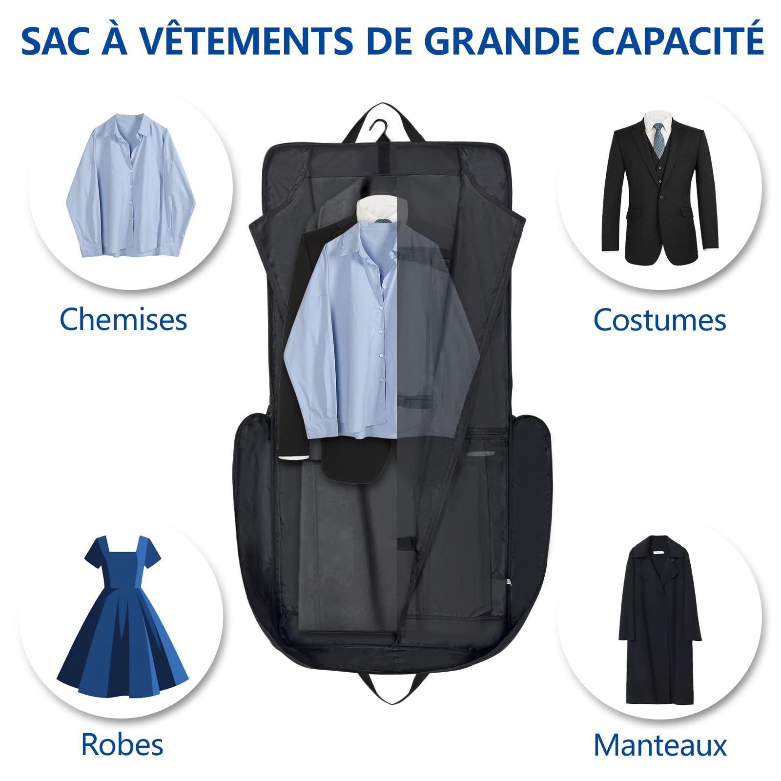 KINGSLONG Sac de Voyage Housses à Vêtement