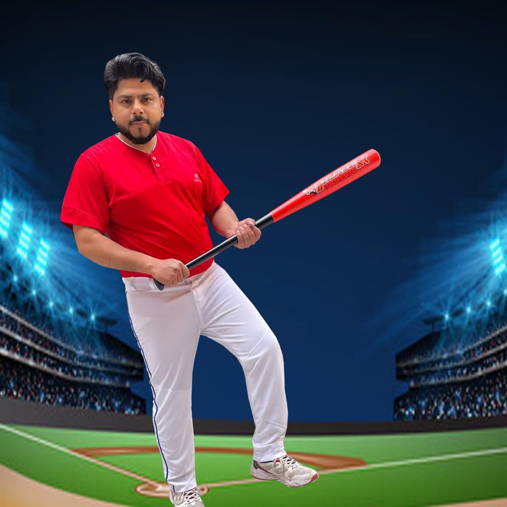 PSG C243 - Bate de béisbol de madera de arce profesional para adultos, jugadores jóvenes y profesionales para ligas en tamaño 33 pulgadas/-3 onzas, negro y rojo