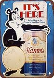 Hamm's Beer Bear Vintage Look Reproduction Metal Tin Sign 12X18 Inches