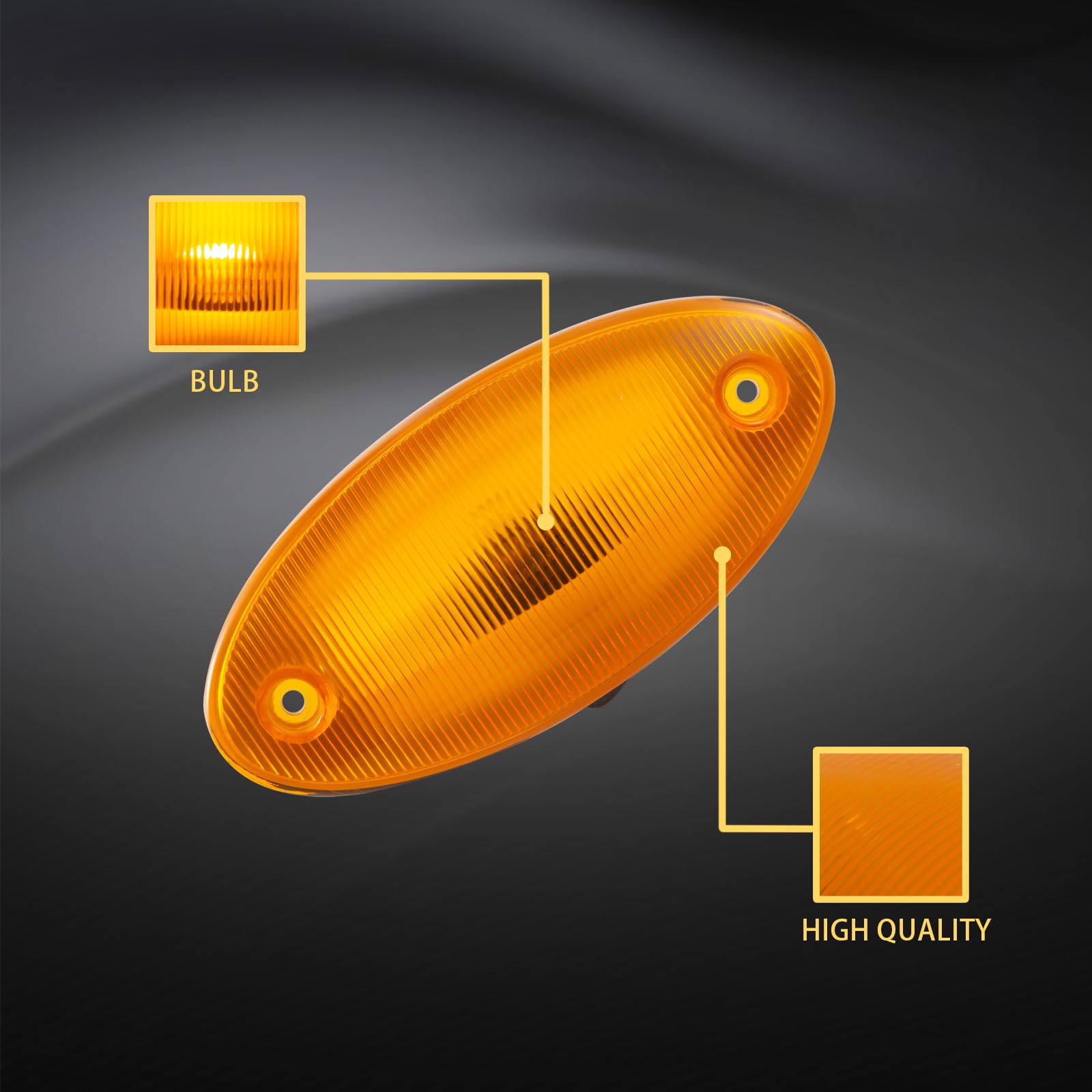 EVERESTHD 5PSC Cab Marker Lights with bulb and Mounting screws Fit for International Prostar Durastar Workstar